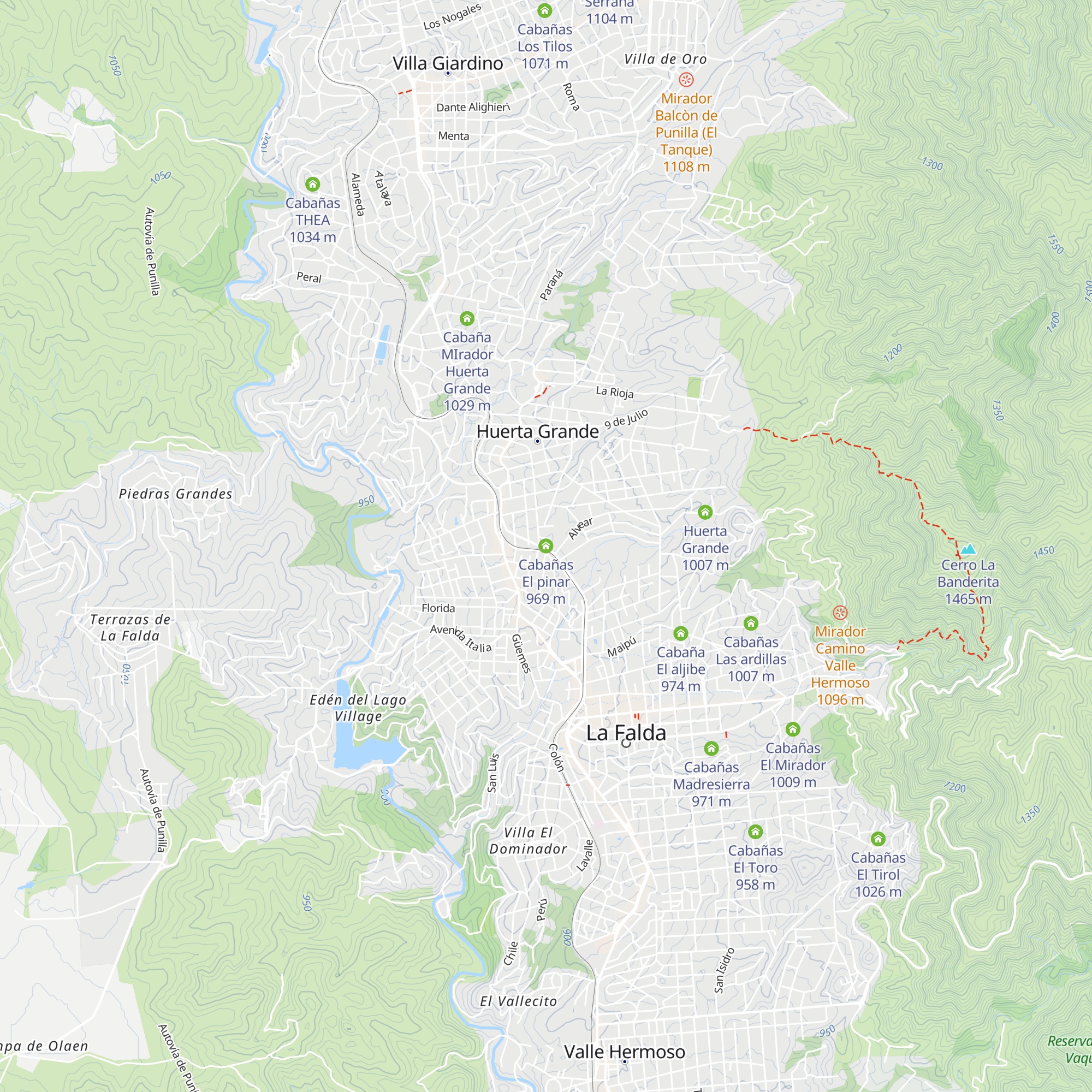 Cabañas El pinar map