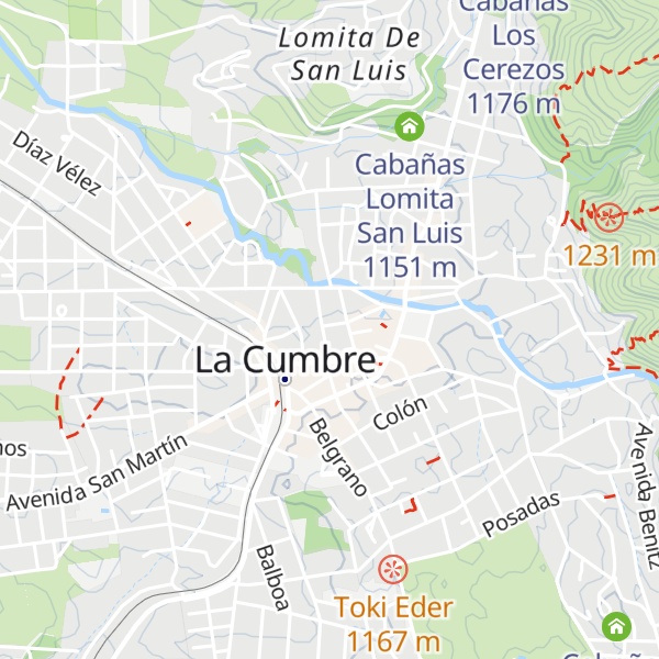 Map of Cabañas La Gran Vía