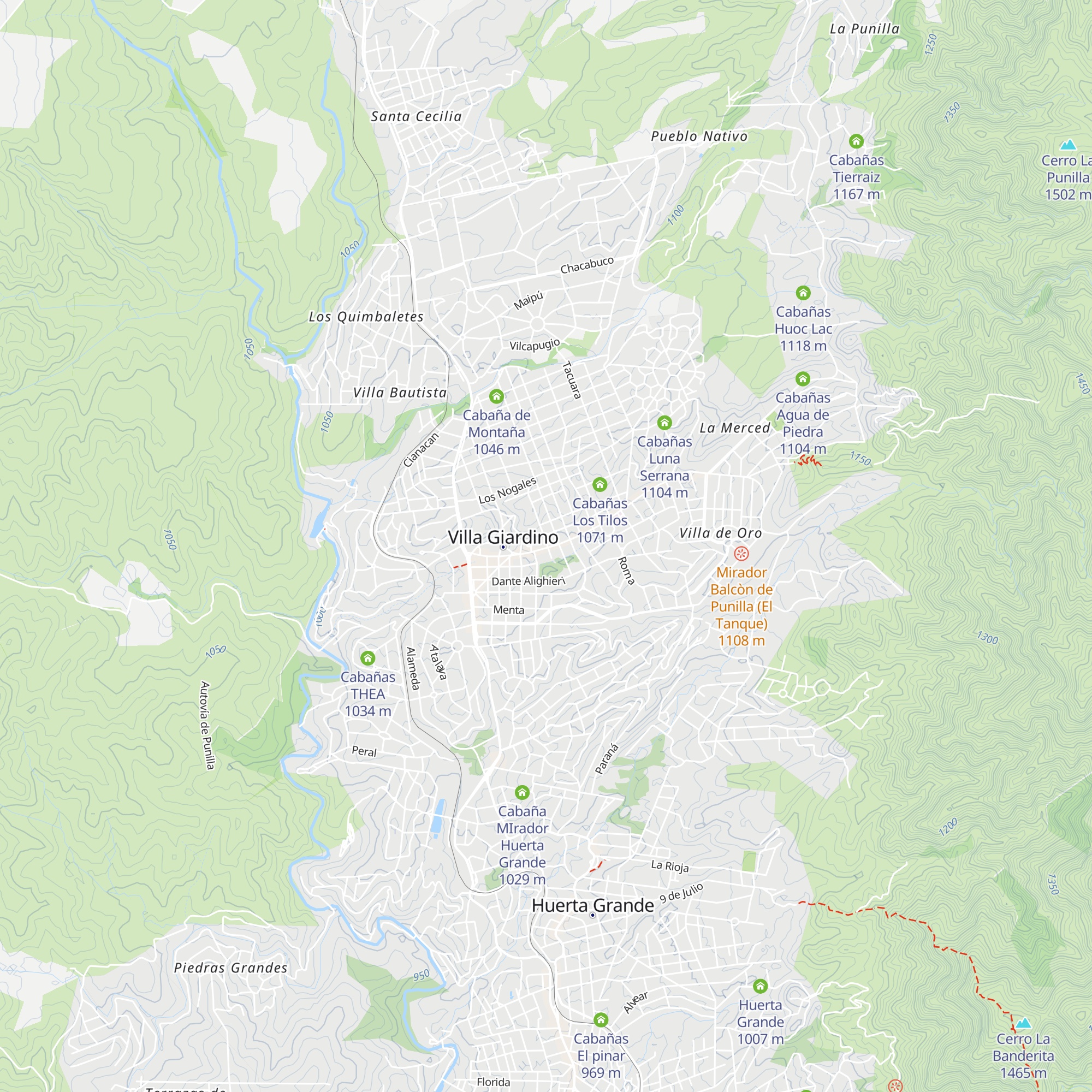 Cabañas Le Marie map