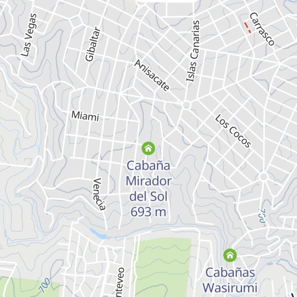 Map of Cabaña Mirador del Sol