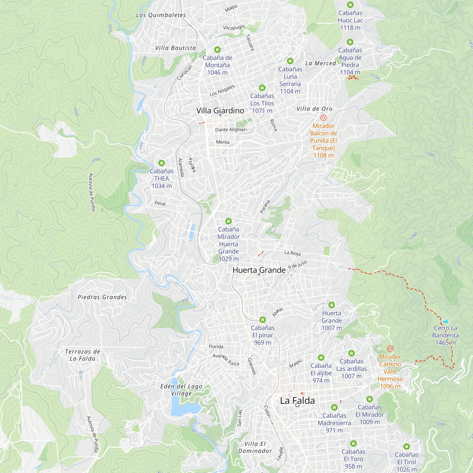 Cabañas Fernando map