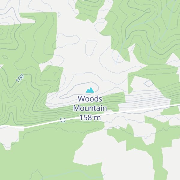 Map of Woods Mountain
