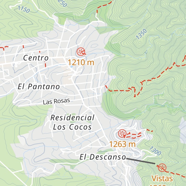 Map of Cabañas El Viejo Alpino
