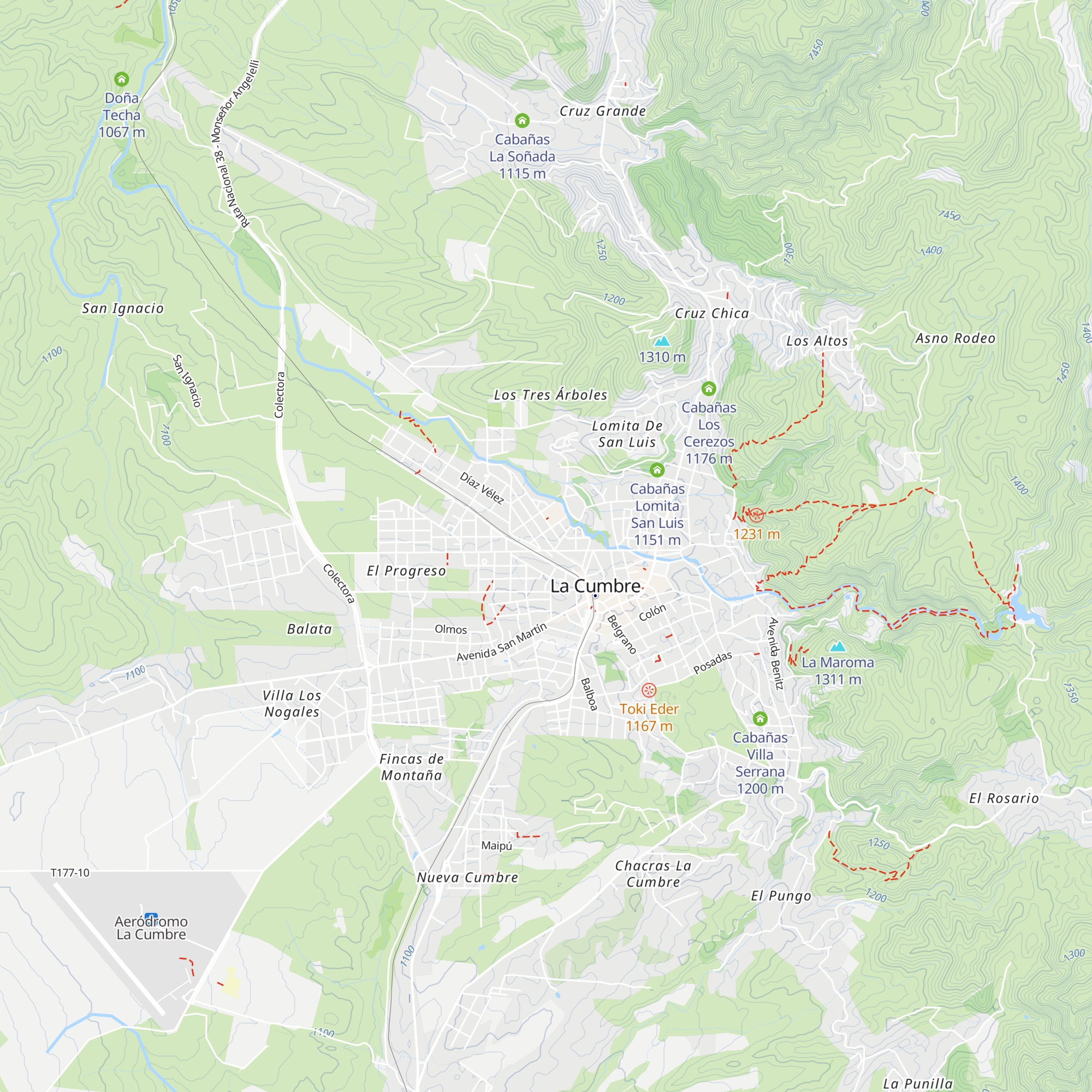 Cabañas Palermo La Cumbre map