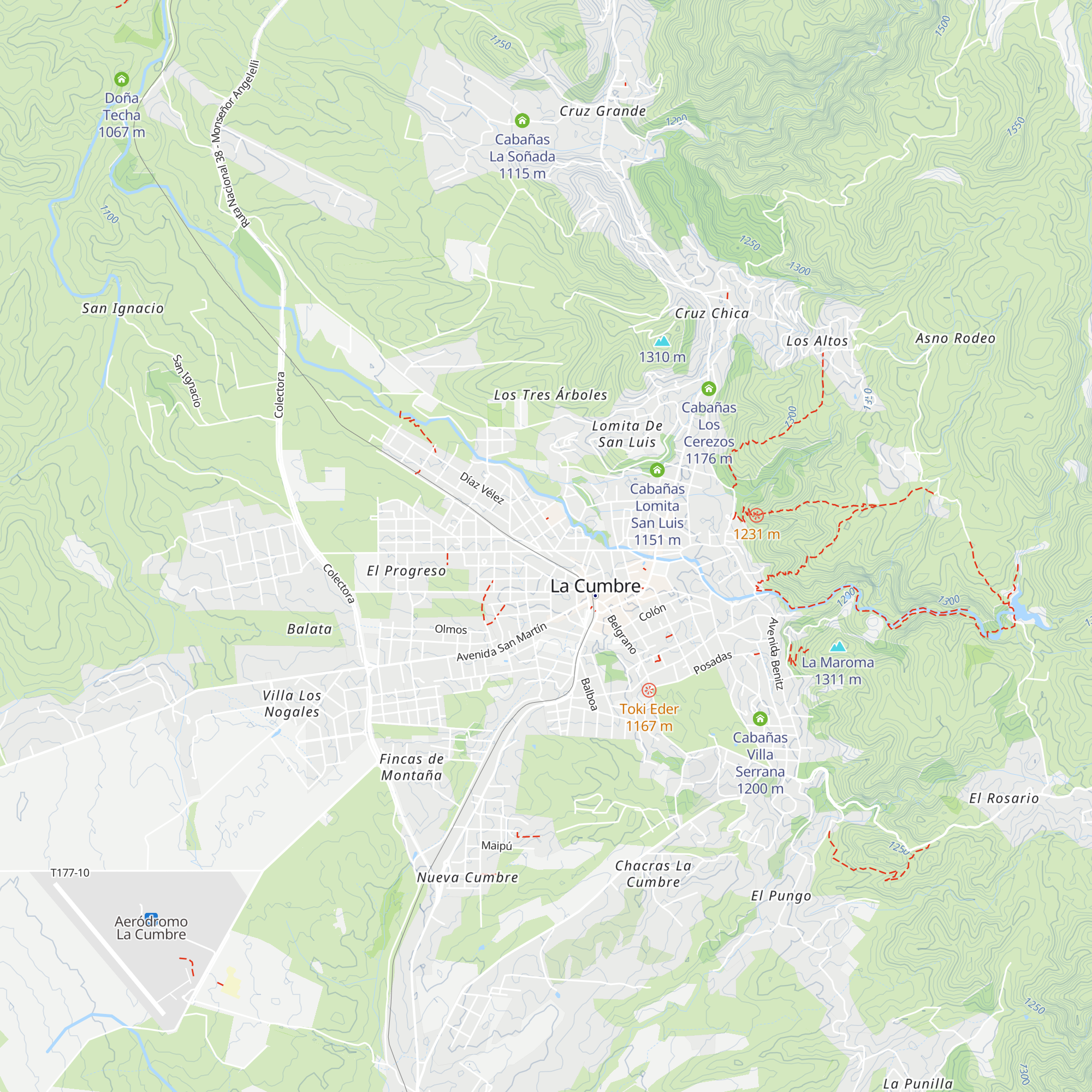Cabañas Palermo La Cumbre map