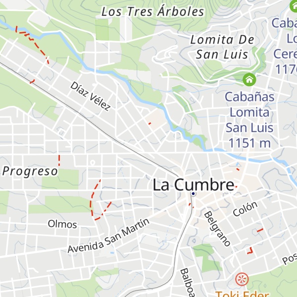 Map of Cabañas Palermo La Cumbre