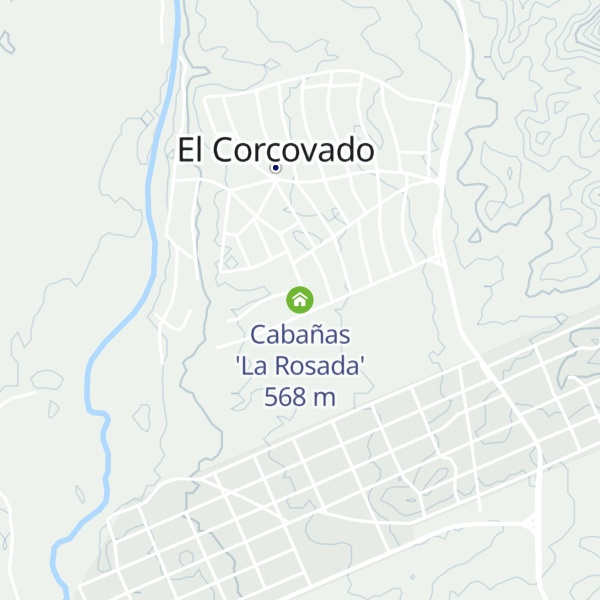 Map of Cabañas 'La Rosada'
