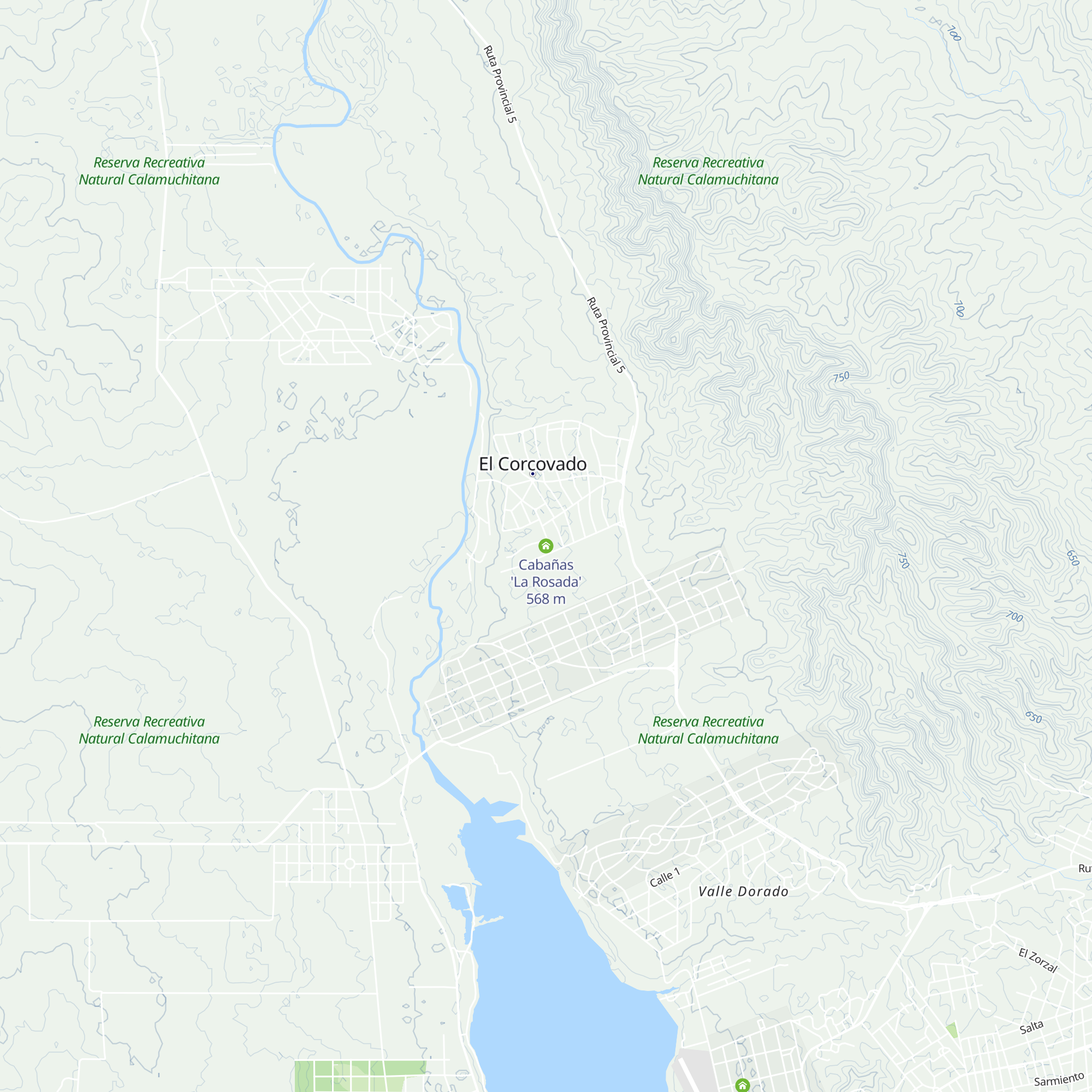 Cabañas 'La Rosada' map