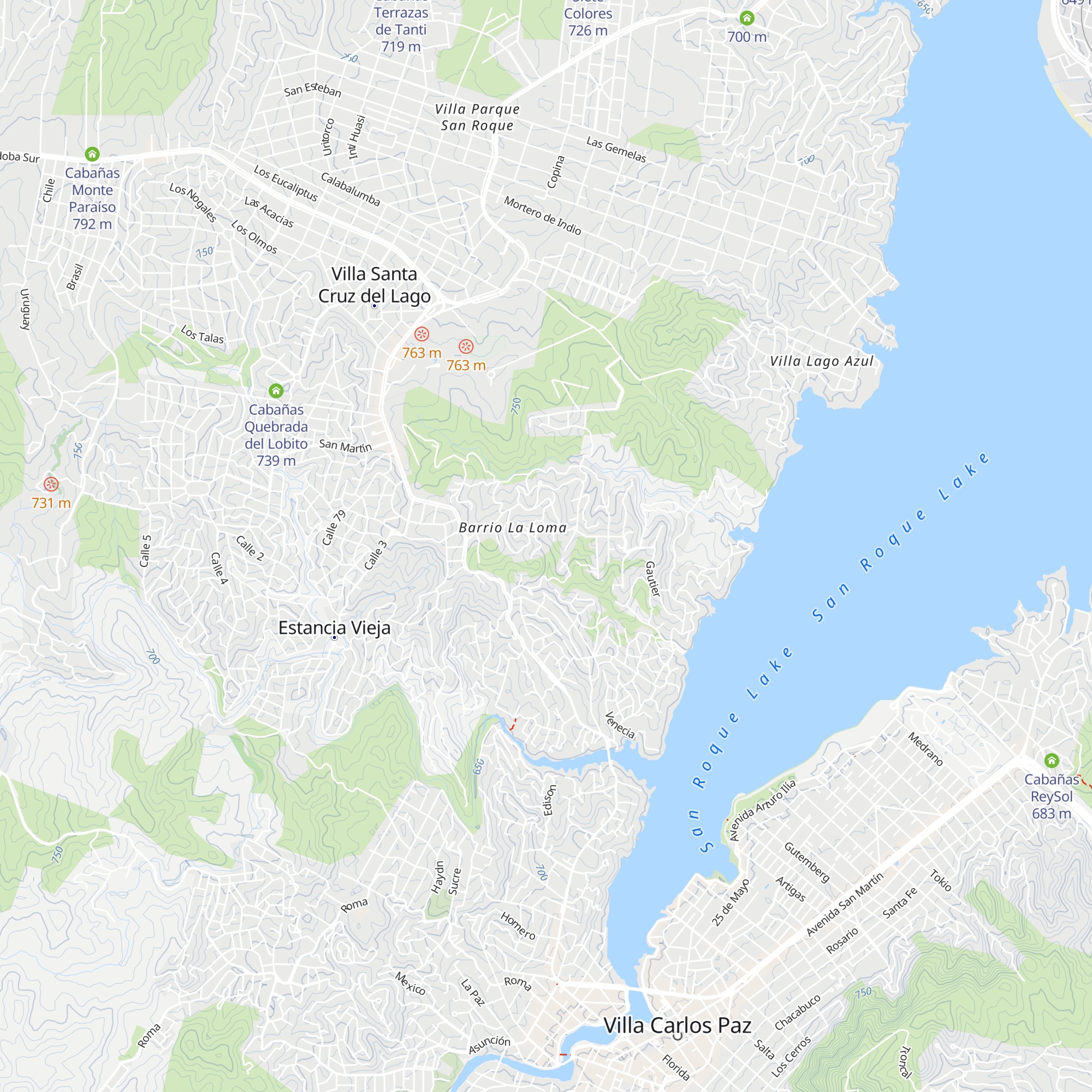 Cabañas Allpa Kusi map