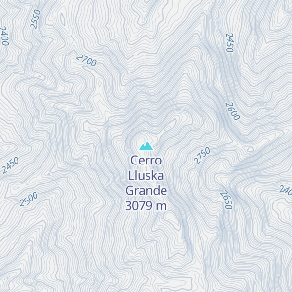 Map of Cerro Lluska Grande