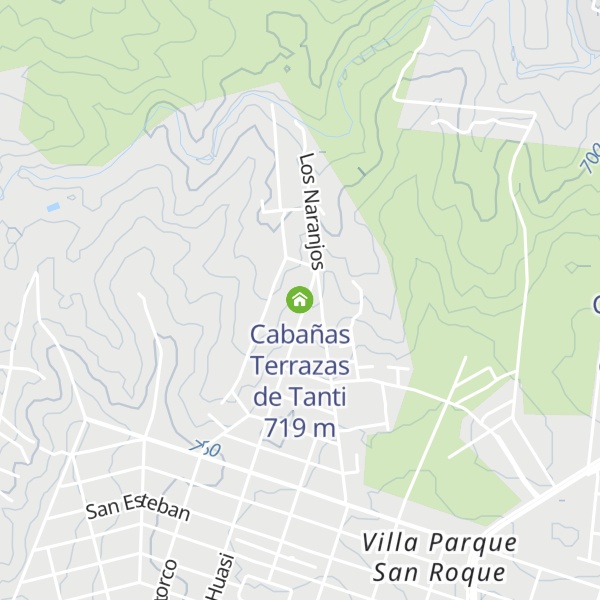 Map of Cabañas Terrazas de Tanti
