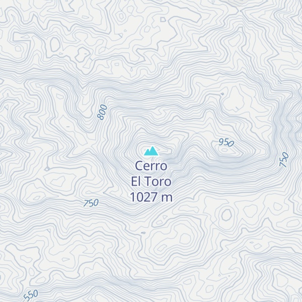 Map of Cerro El Toro