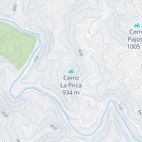 Map of Cerro La Pirca