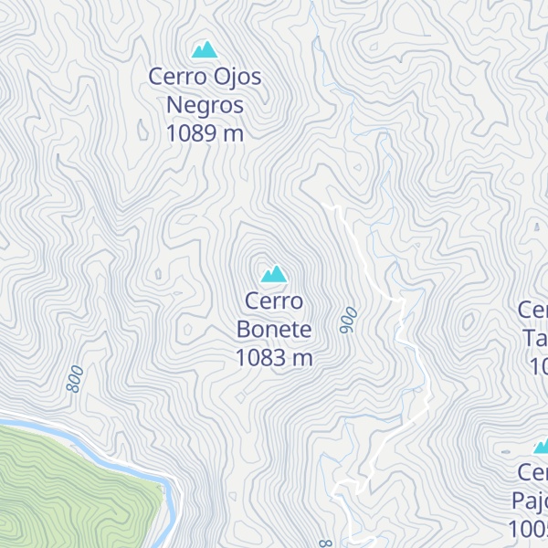 Map of Cerro Bonete