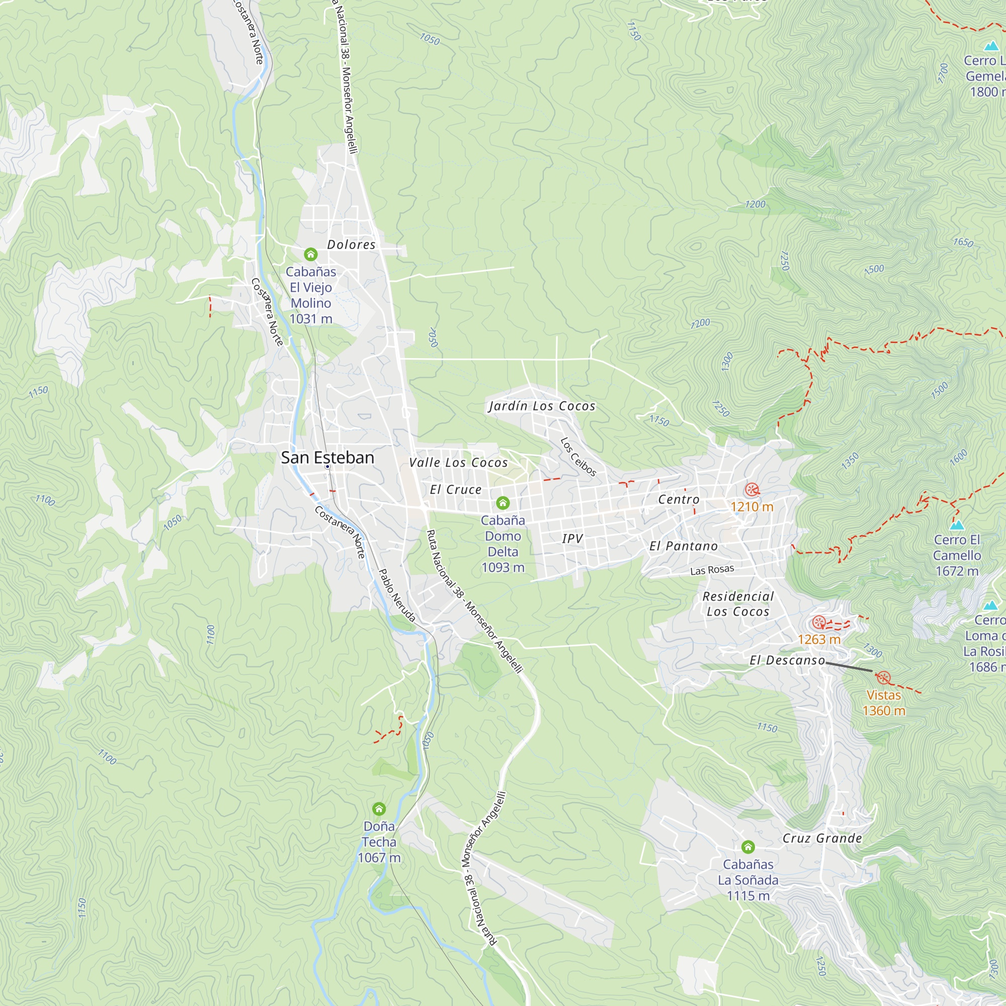 Cabaña Domo Delta map