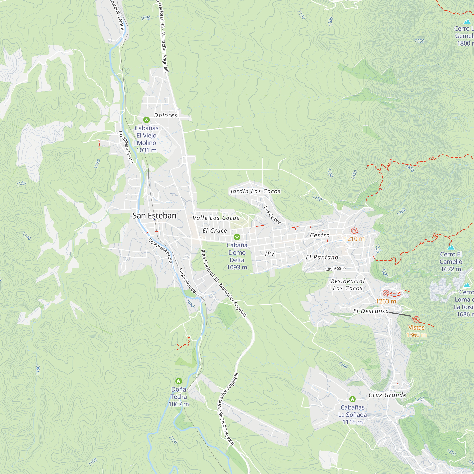 Cabaña Domo Delta map
