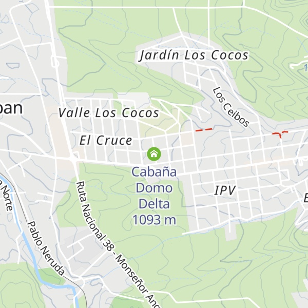 Map of Cabaña Domo Delta