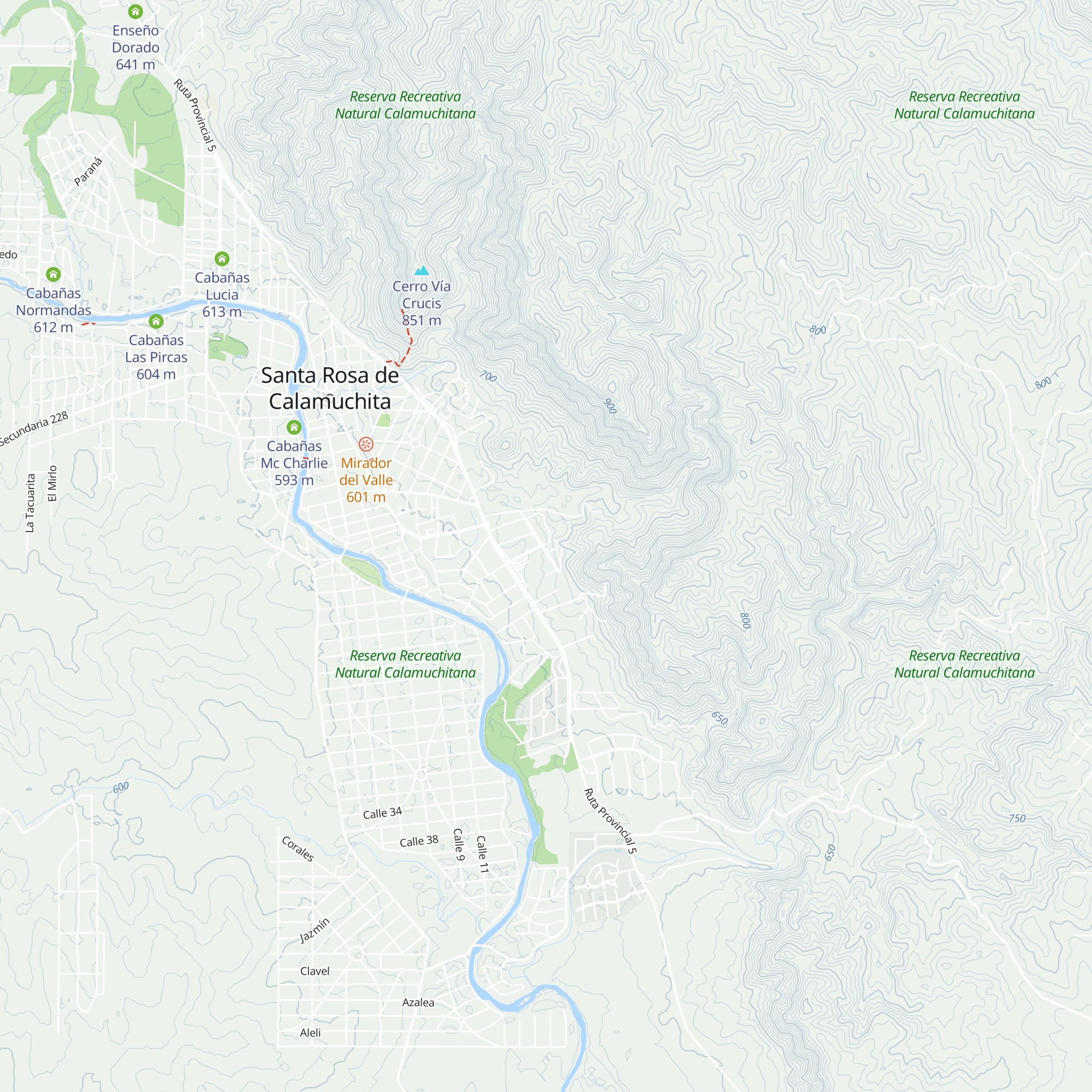 Cabañas Rosaditas map