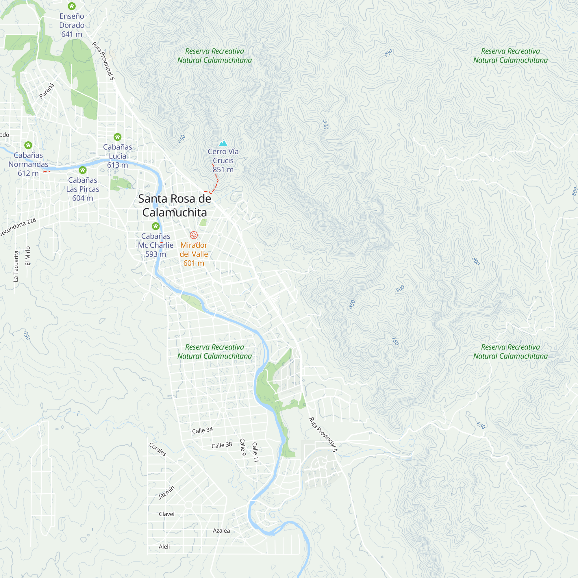 Cabañas Rosaditas map