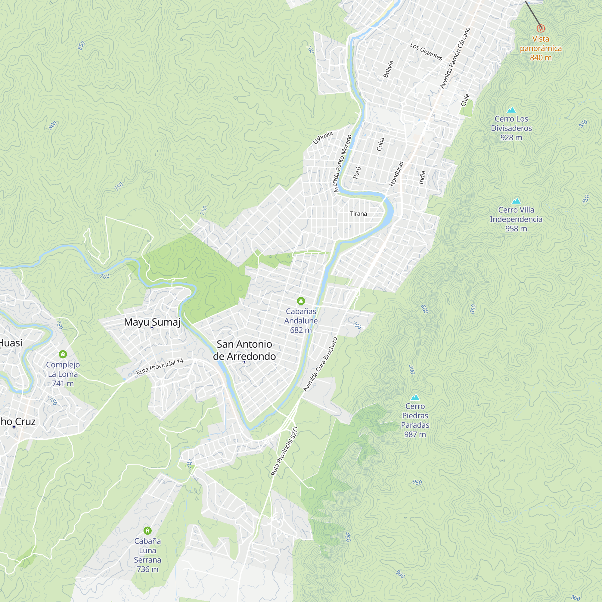 Cabañas Andaluhe map