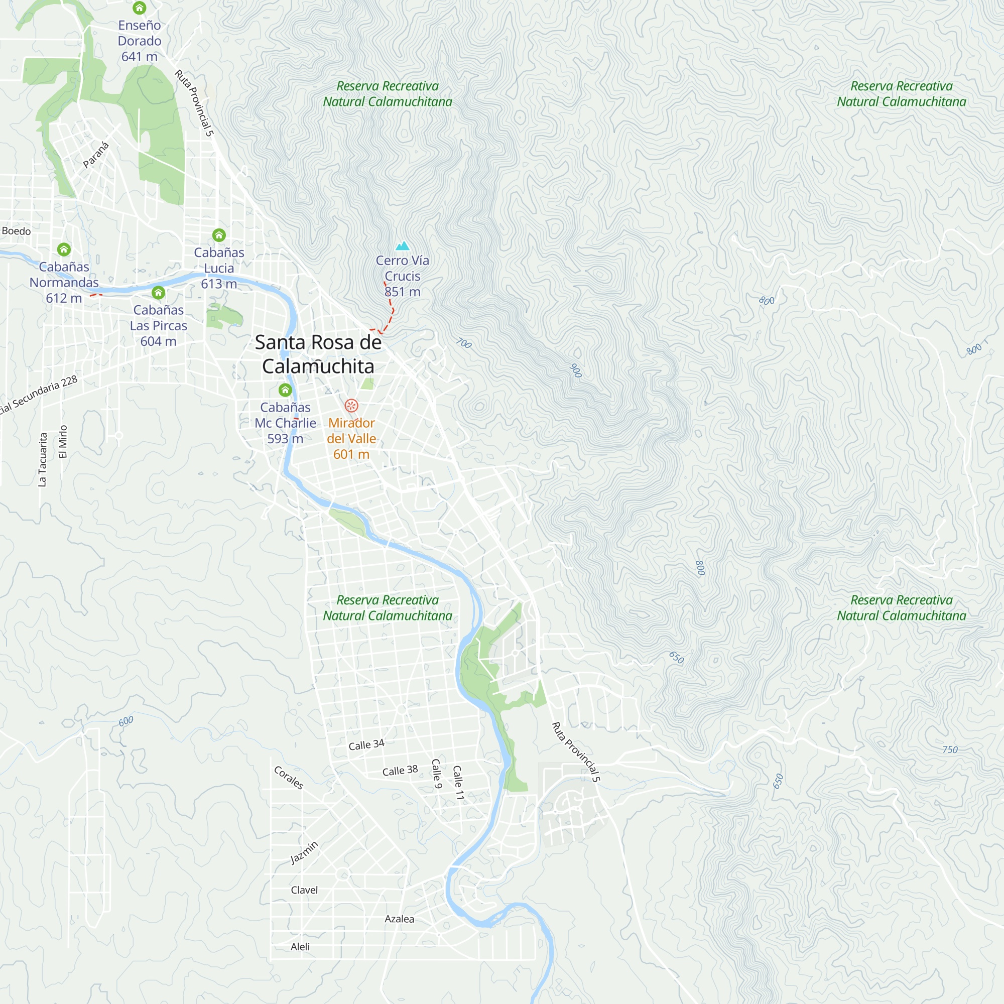 Cabañas Aitue map
