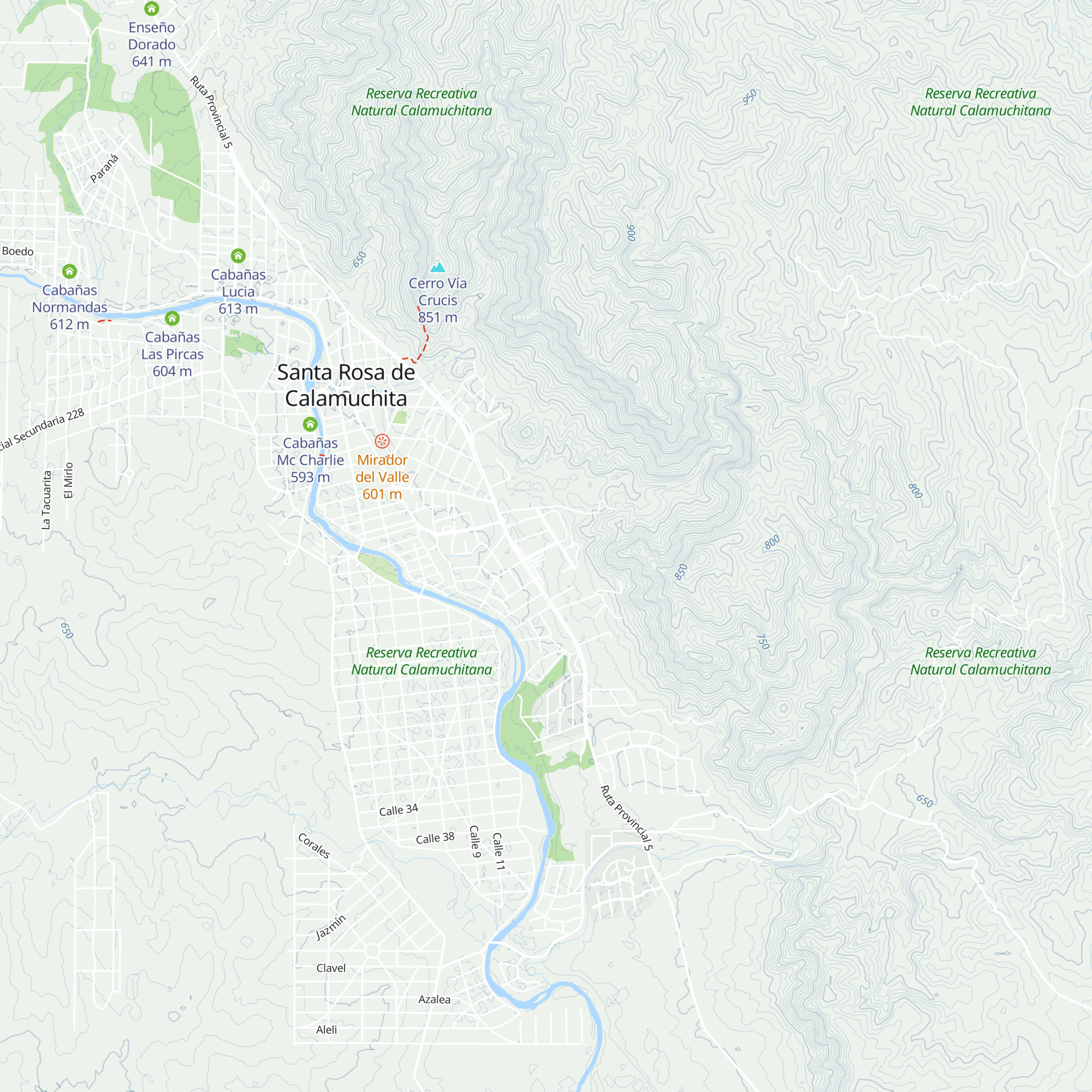 Cabañas Aitue map