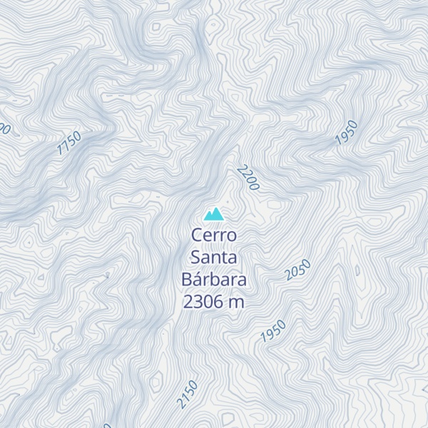 Map of Cerro Santa Bárbara