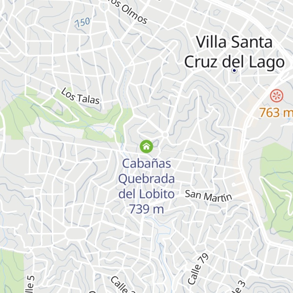 Map of Cabañas Quebrada del Lobito