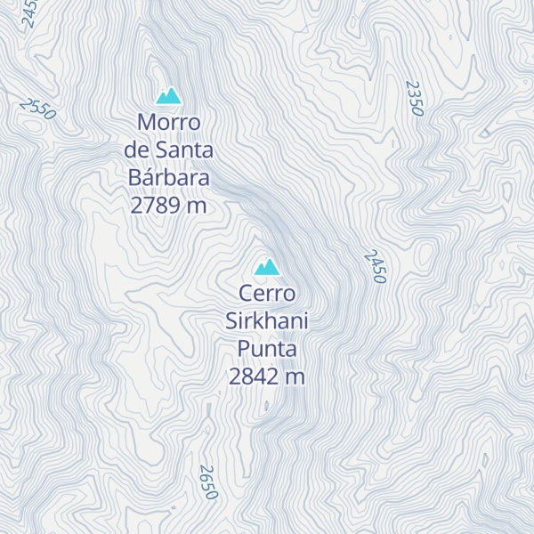 Map of Cerro Sirkhani Punta