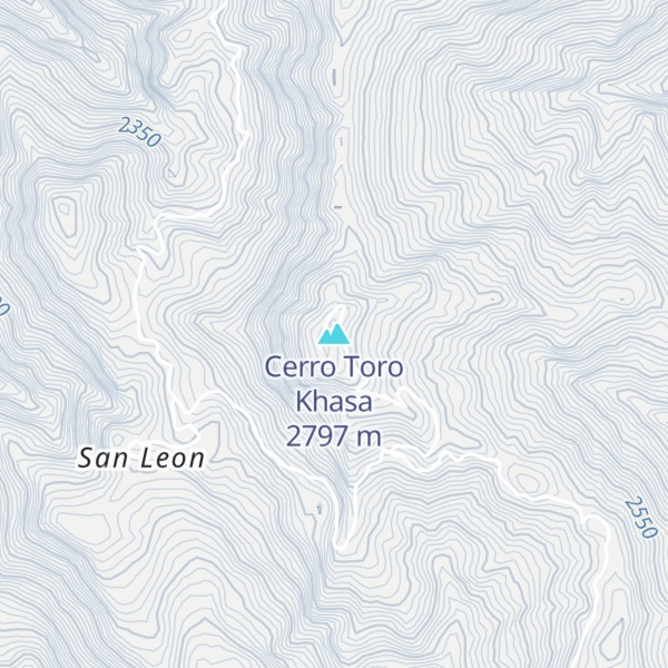 Map of Cerro Toro Khasa