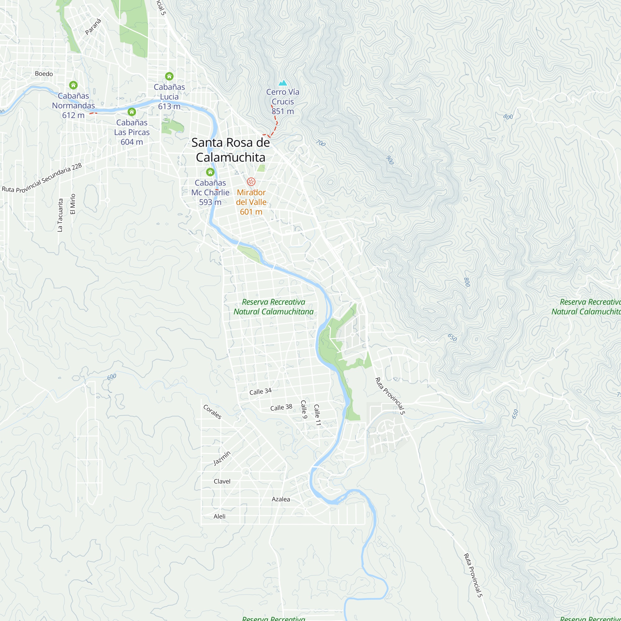 Cabañas Santa Rosa map