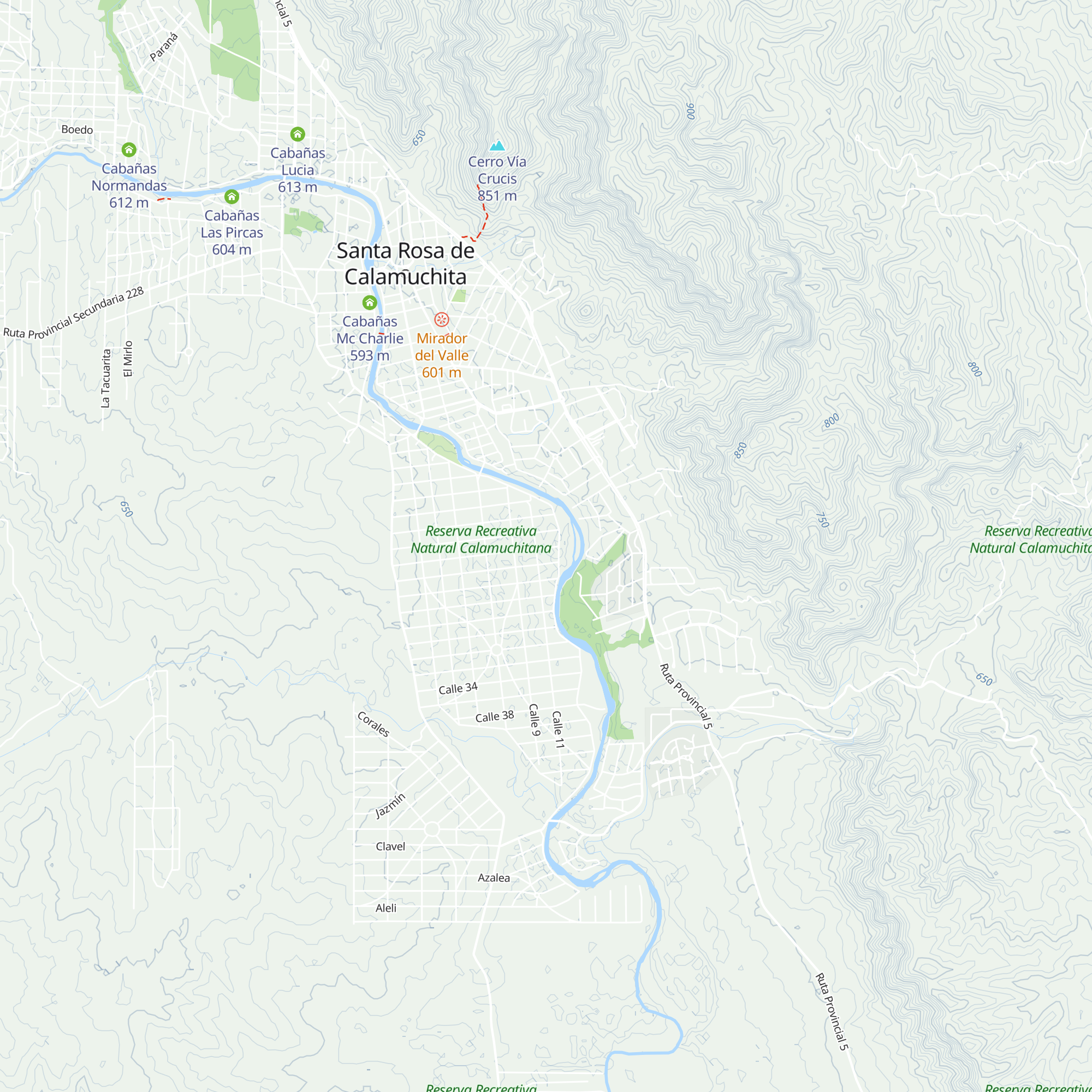 Cabañas Santa Rosa map