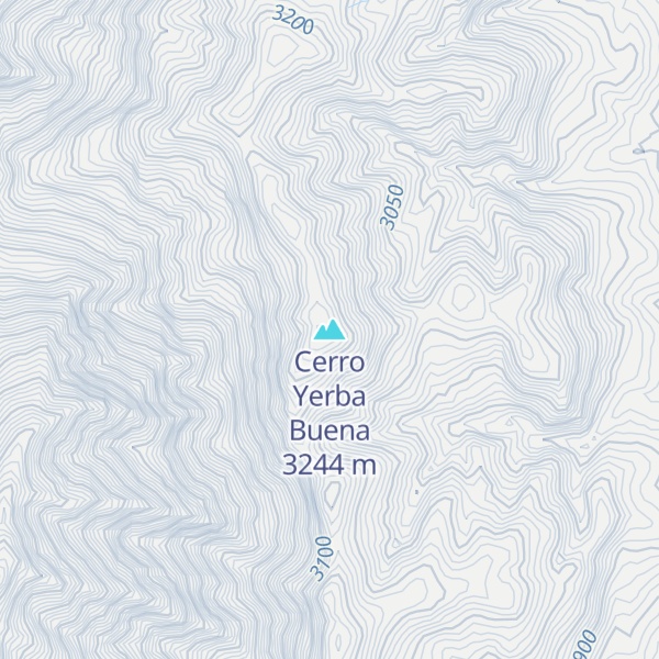 Map of Cerro Yerba Buena