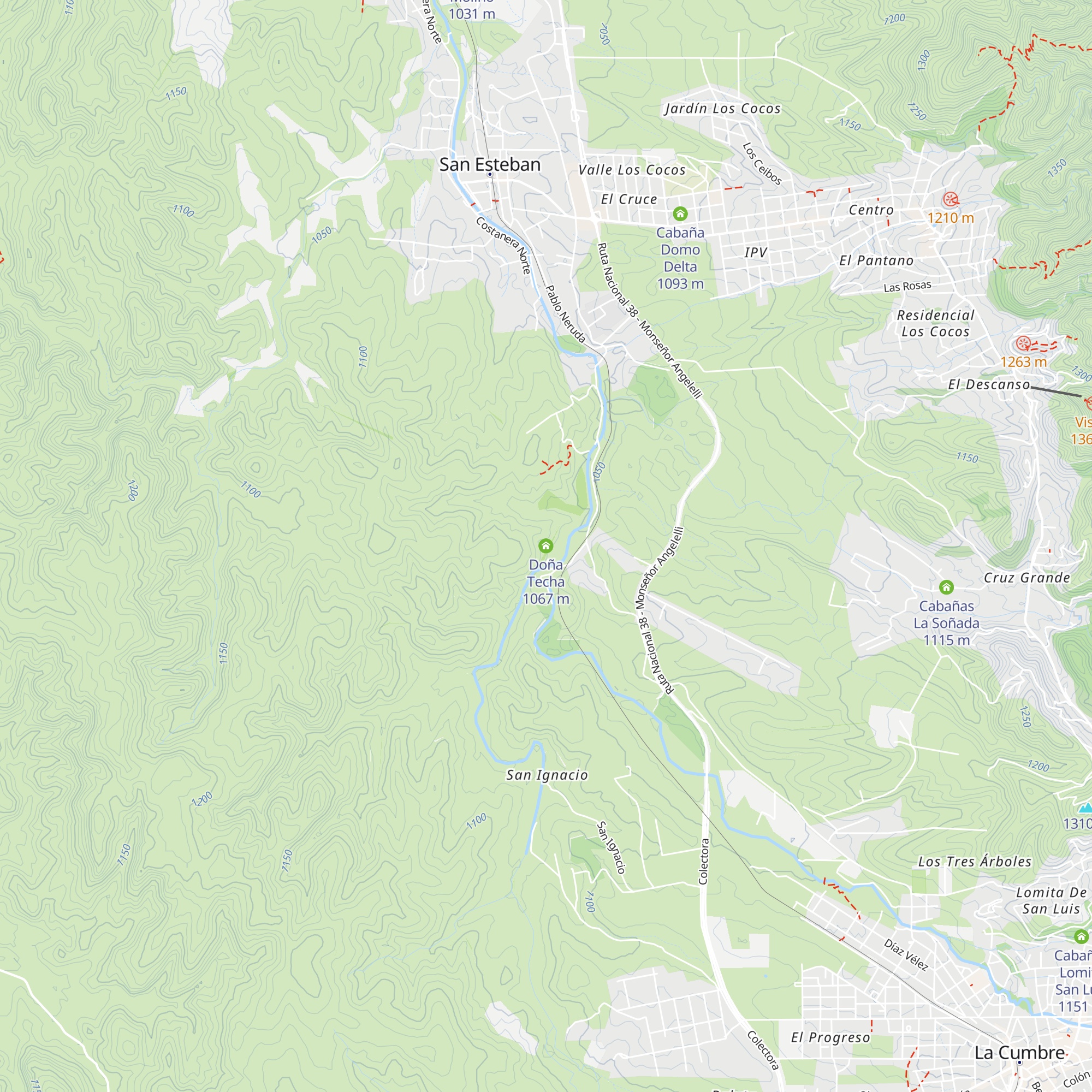 Doña Techa map