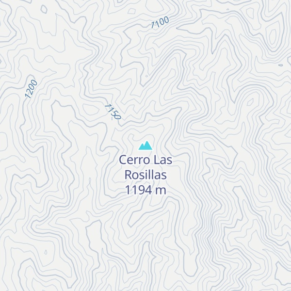 Map of Cerro Las Rosillas