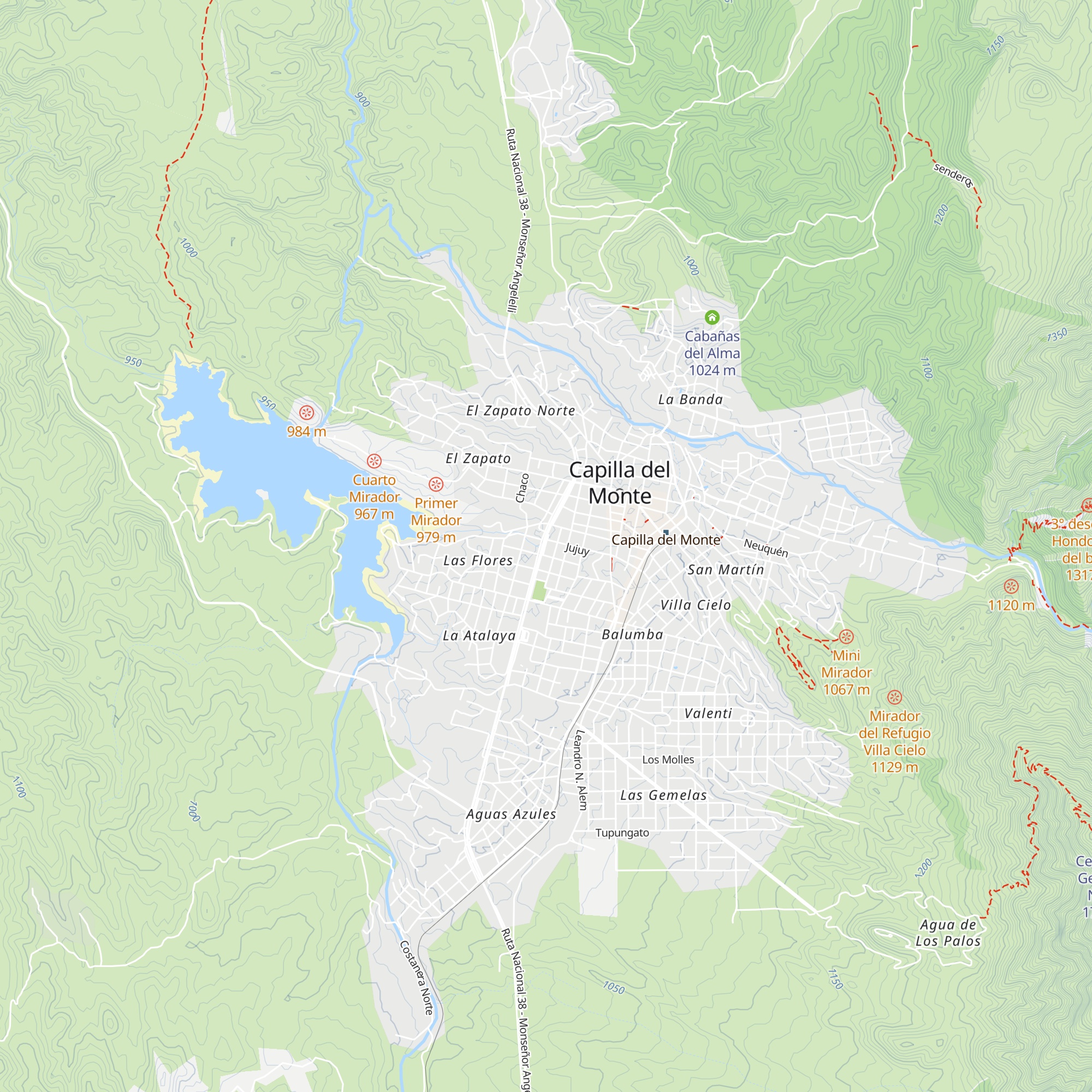 Cabañas "Complejo Uritorco" map