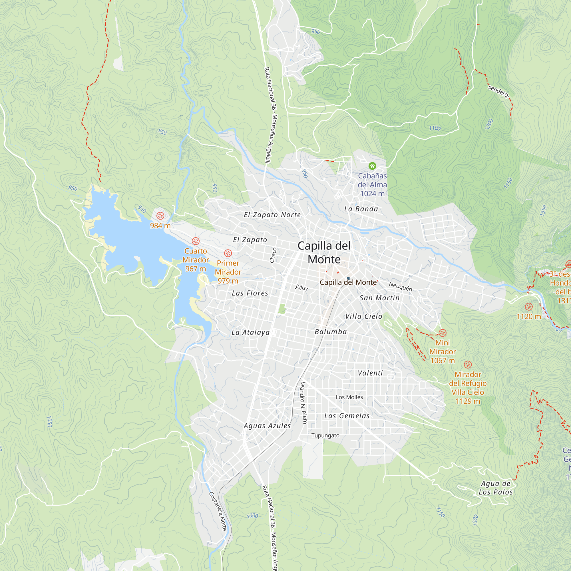 Cabañas "Complejo Uritorco" map
