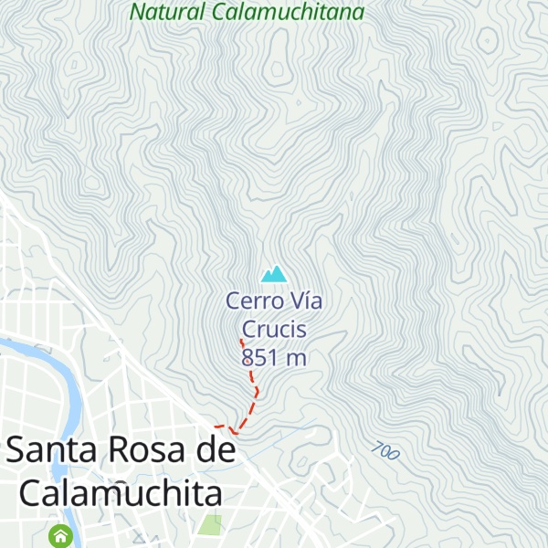 Map of Cerro Vía Crucis