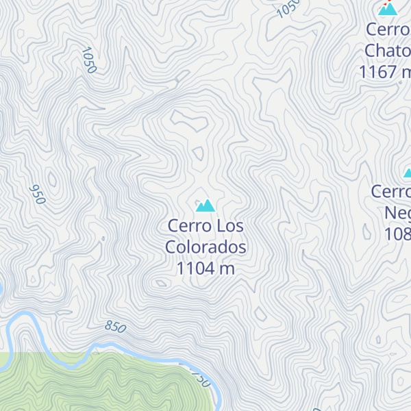 Map of Cerro Los Colorados