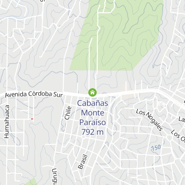 Map of Cabañas Monte Paraíso