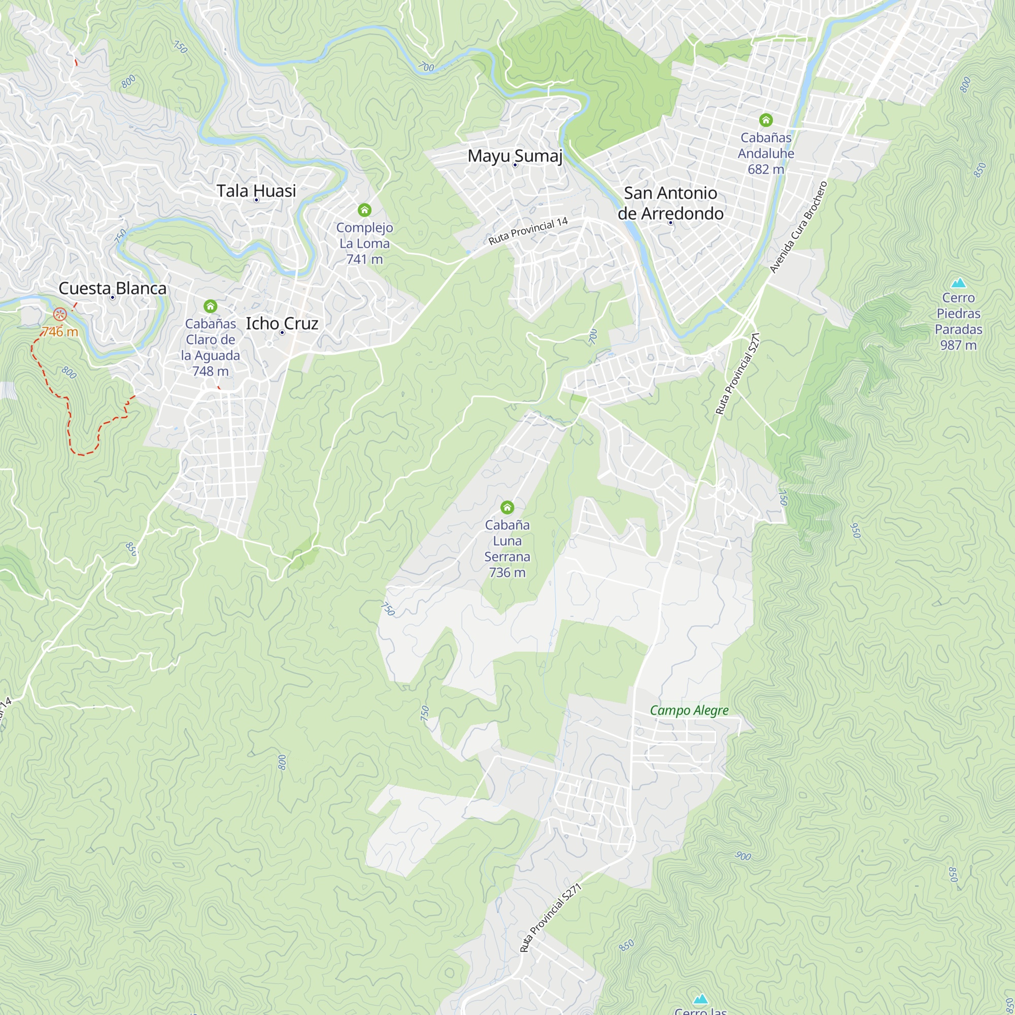 Cabaña Luna Serrana map