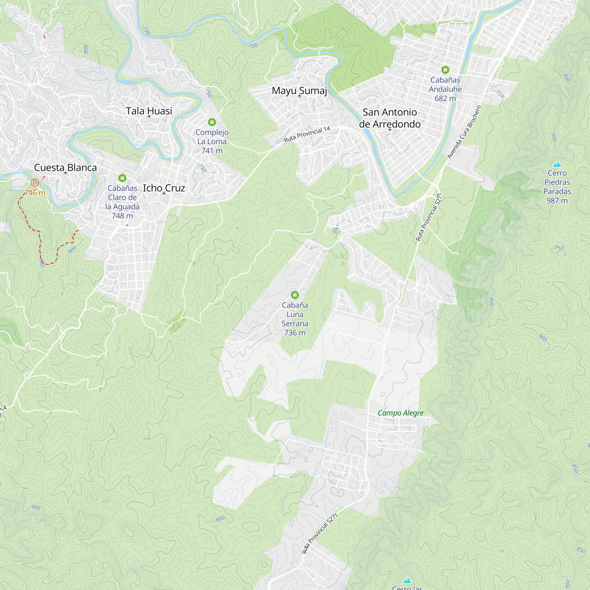 Cabaña Luna Serrana map