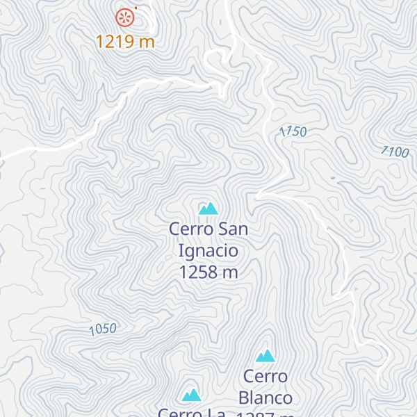 Map of Cerro San Ignacio