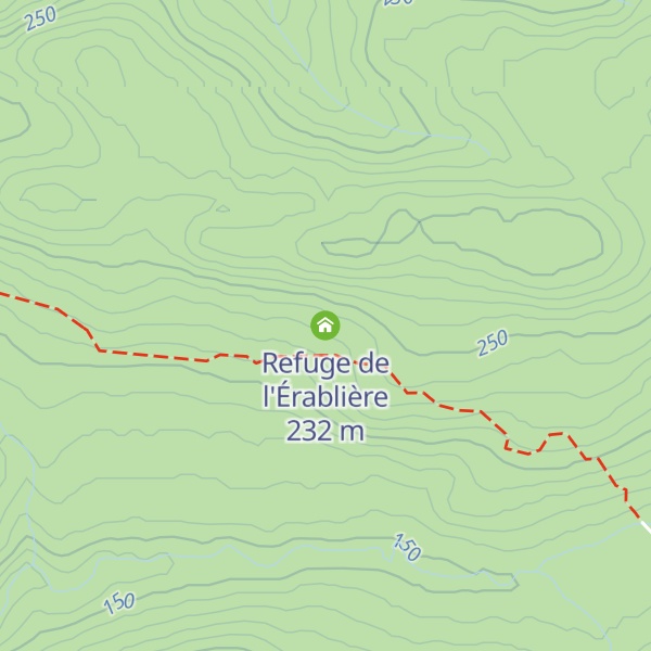 Map of Refuge de l'Érablière