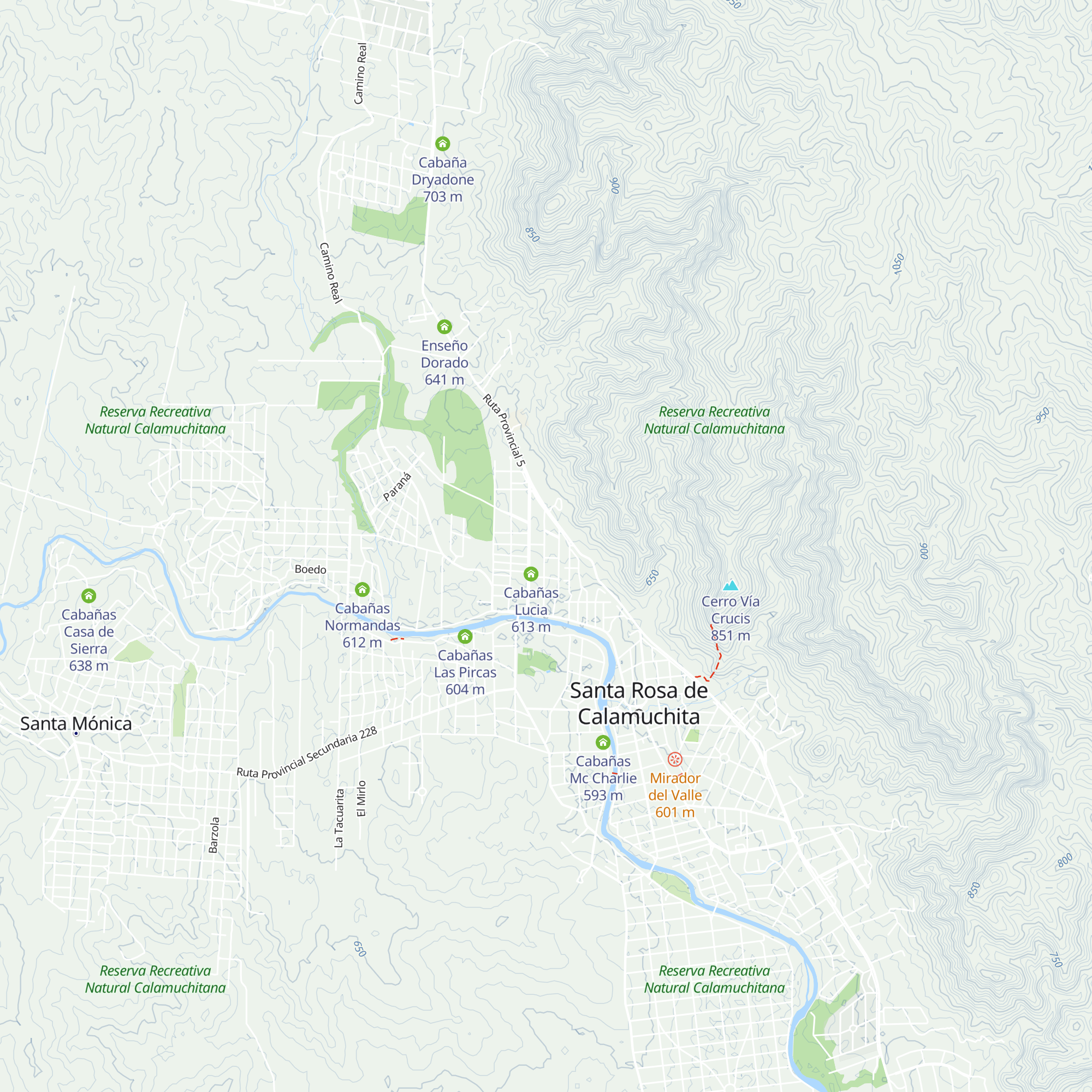 Cabañas Los Naranjos map