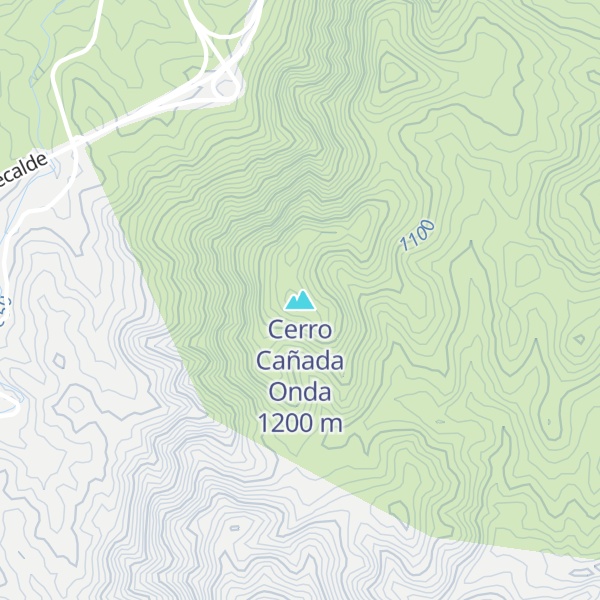 Map of Cerro Cañada Onda