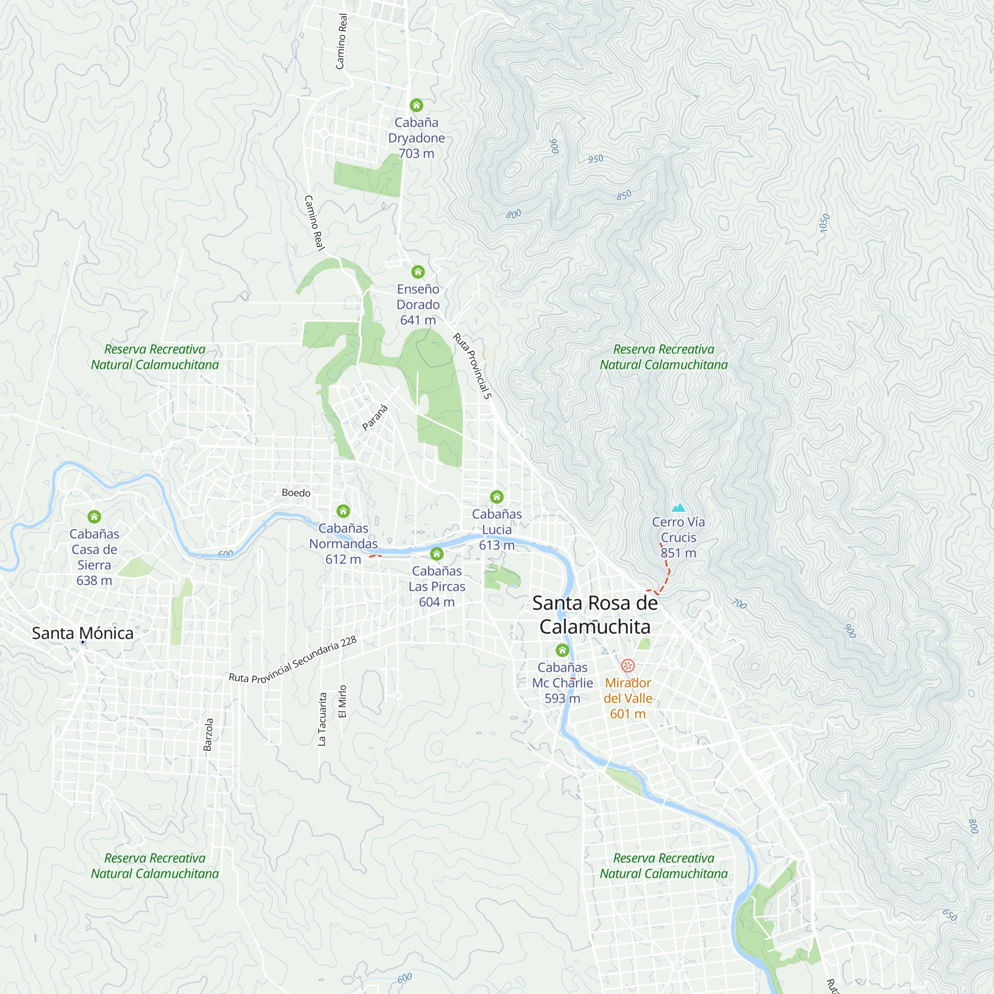 Cabañas Lucia map