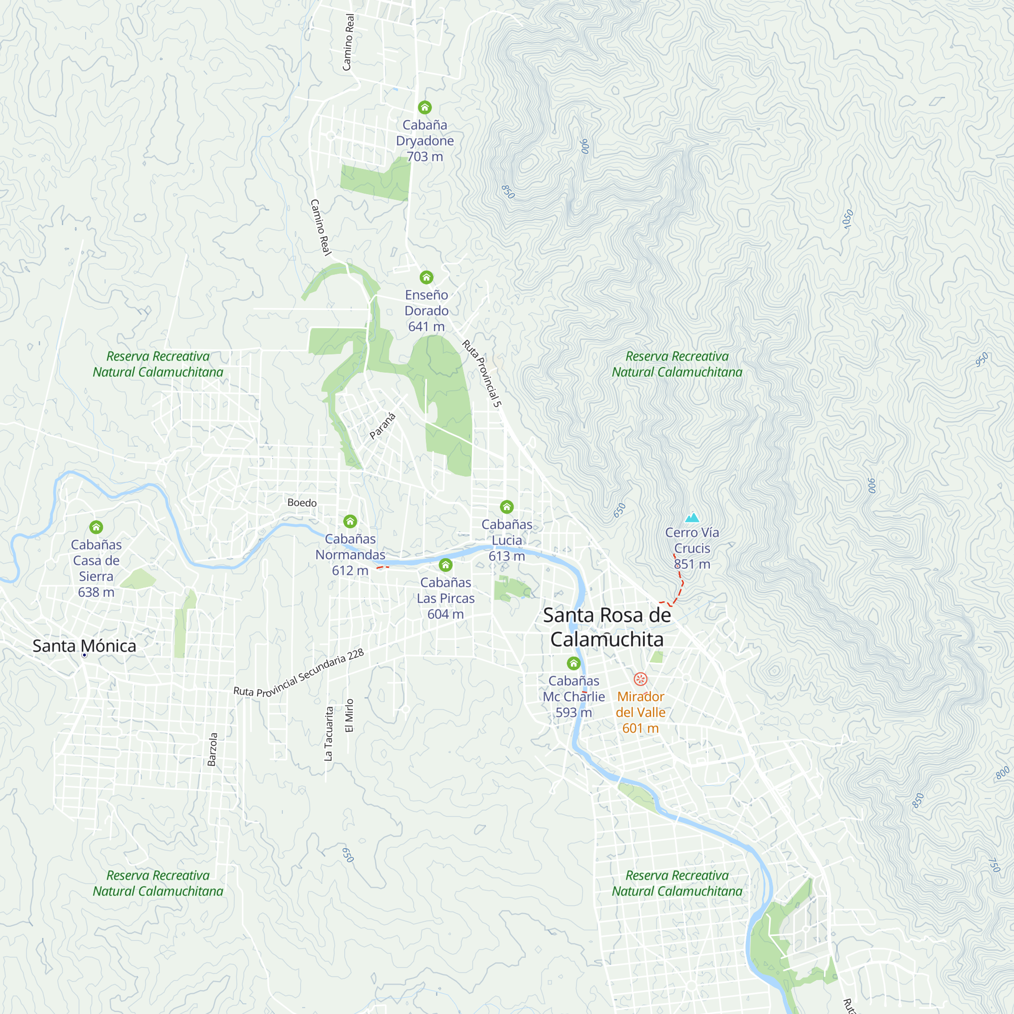 Cabañas Lucia map