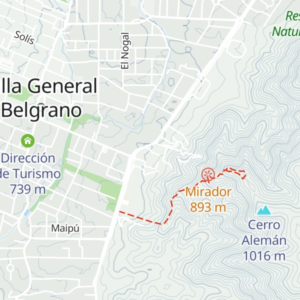 Map of Balcón al Champaquí