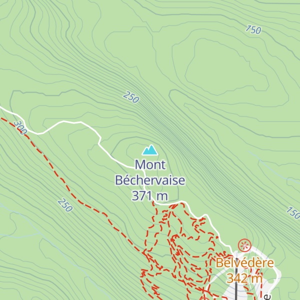 Map of Mont Béchervaise
